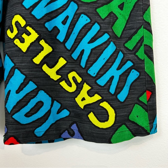 Jams World Shorts Mens Large Surf Line Hawaii Cotton Vintage 90s Beach USA - Picture 6 of 8